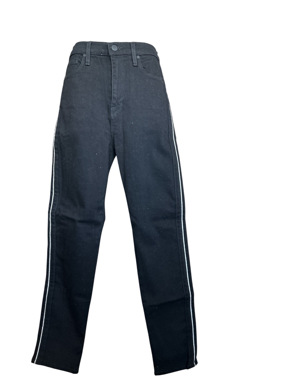 Hudson Holly Skinny Black Jeans with Metallic Silver Piping